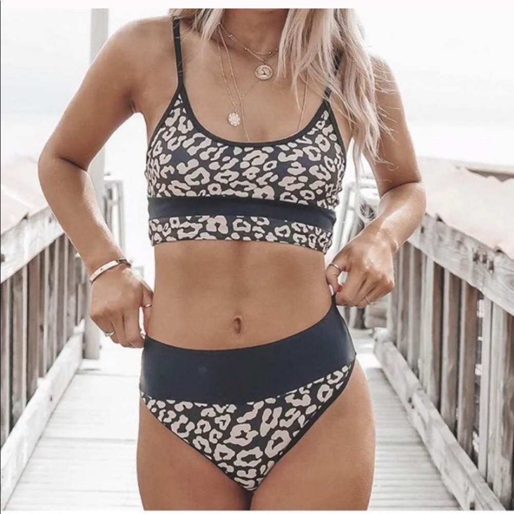 NWT Leopard High Waisted Bikini